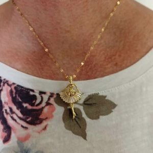 N1115 Ballerina necklace gold
