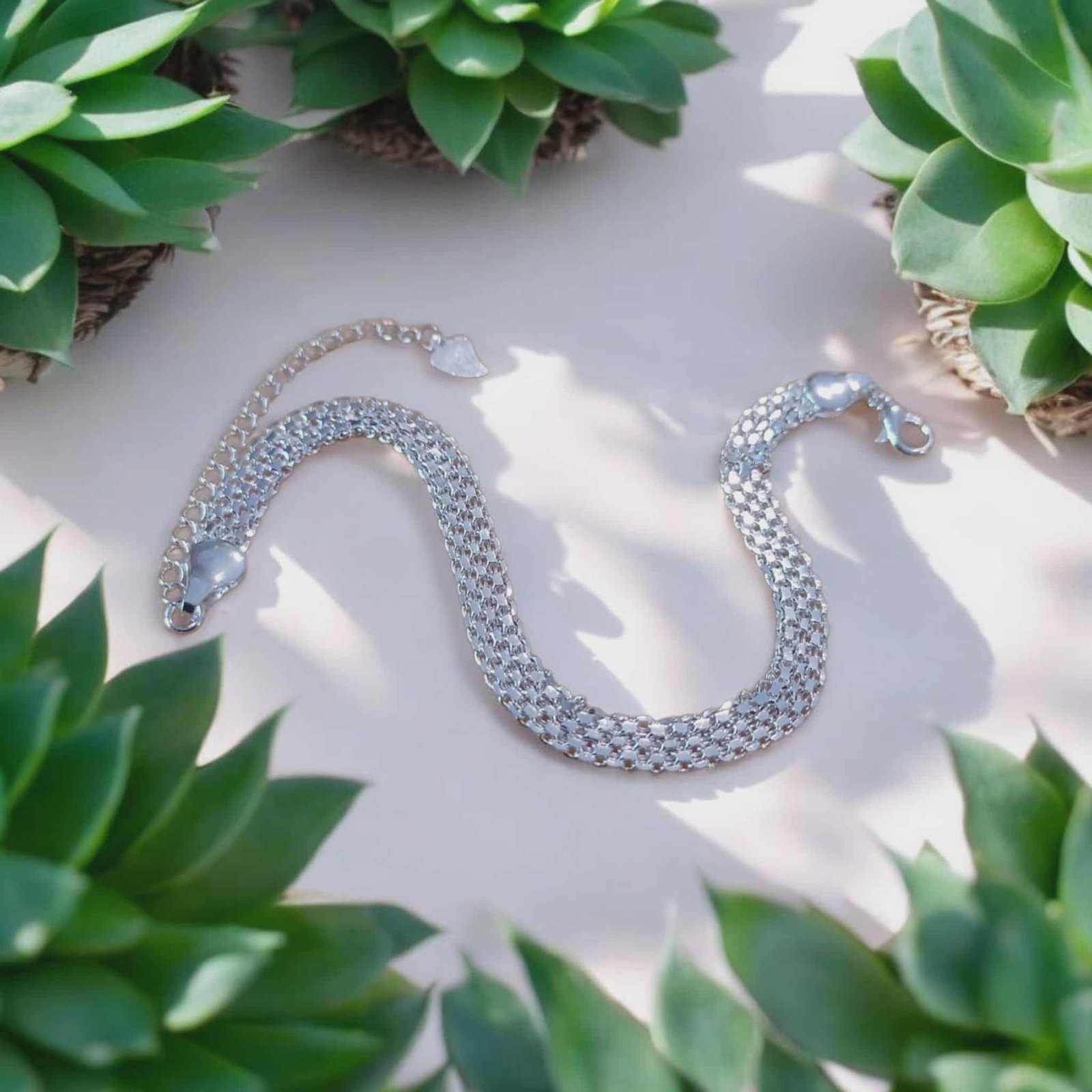 Stainless Steel Tank Net Bracelet (18cm) - Image 4