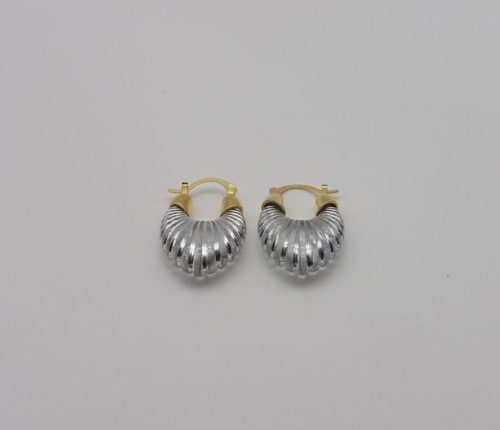 E2054 silver stripe earrings