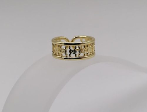R1028 Adjustable Elegant Filigree Ring