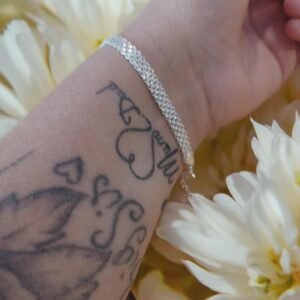 Sterling Silver Tank Net Bracelet (18cm)